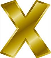 gold-letter-X