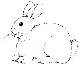 rabbit profile clipart