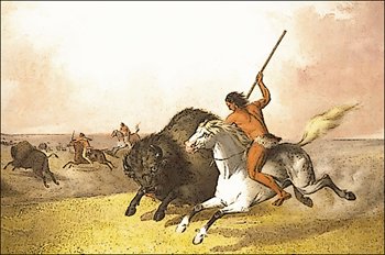 Buffalo-Hunt-on-the-Southwestern-Prairie