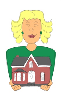Free RealEstateAgentHoldingHouse Clipart - Free Clipart Graphics ...