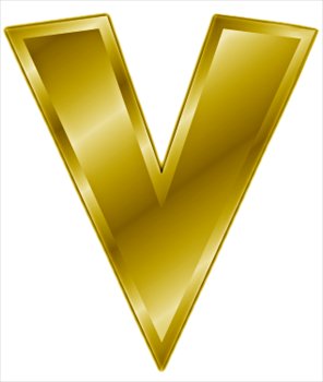 gold-letter-v-