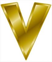 gold-letter-v-