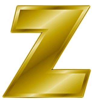 gold-letter-z-